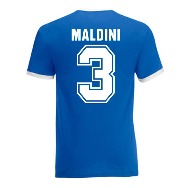 Paolo Maldini Italy Ringer Tee (Blue) Netherlands Performance