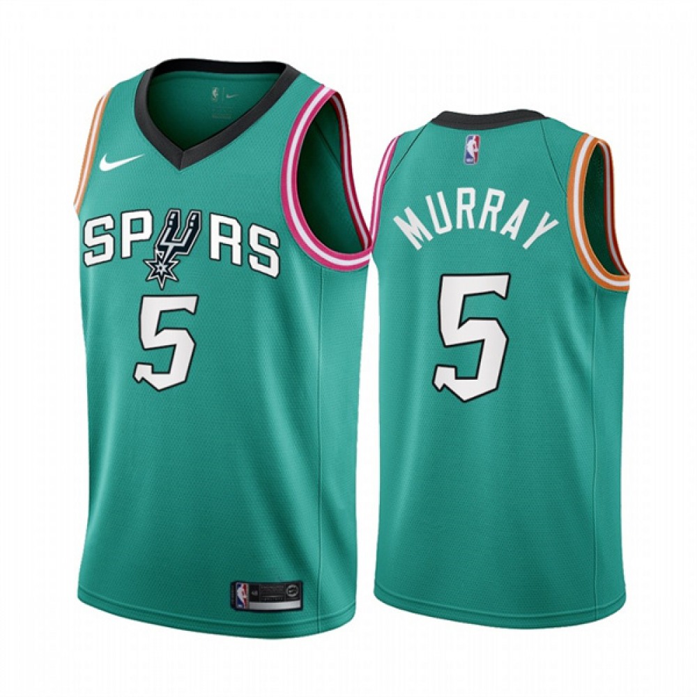 Fan Favorite Retro Men's Spurs #5 Dejounte None Basketball Jersey