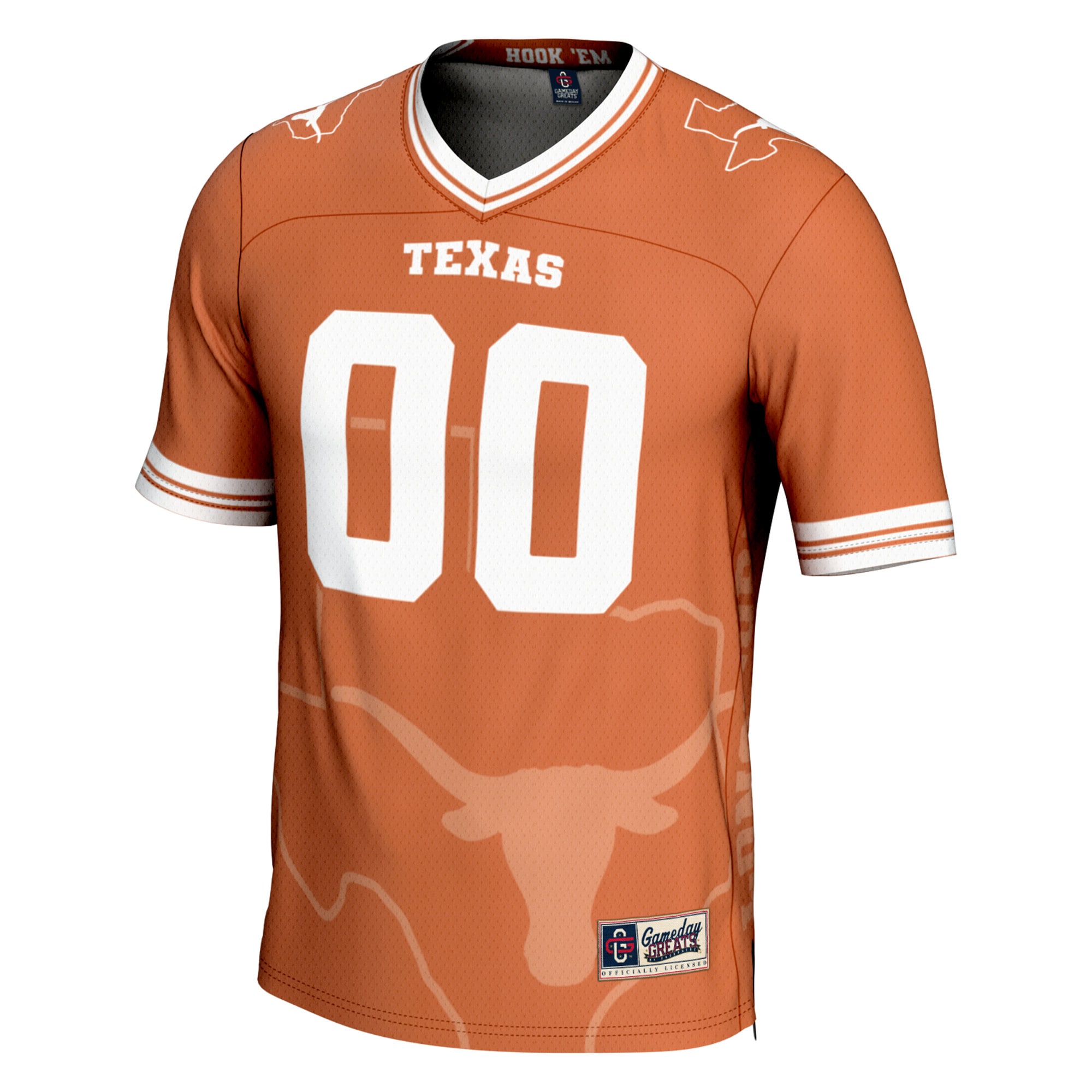 [DDG] Texas Longhorns GameDay Greats Icon Print NIL Pick-A-Player Football Jersey - Texas Orange