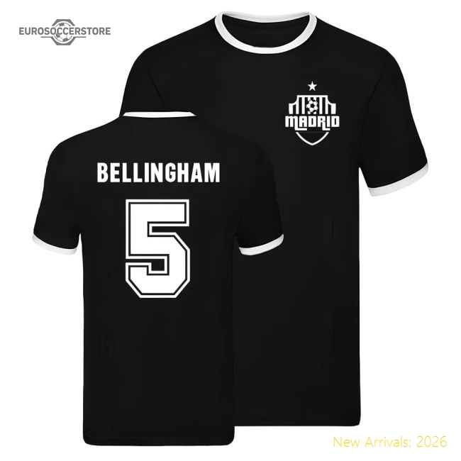 Luxury Real Madrid Ringer T-shirt (jude Bellingham 5) - Supporter Edition