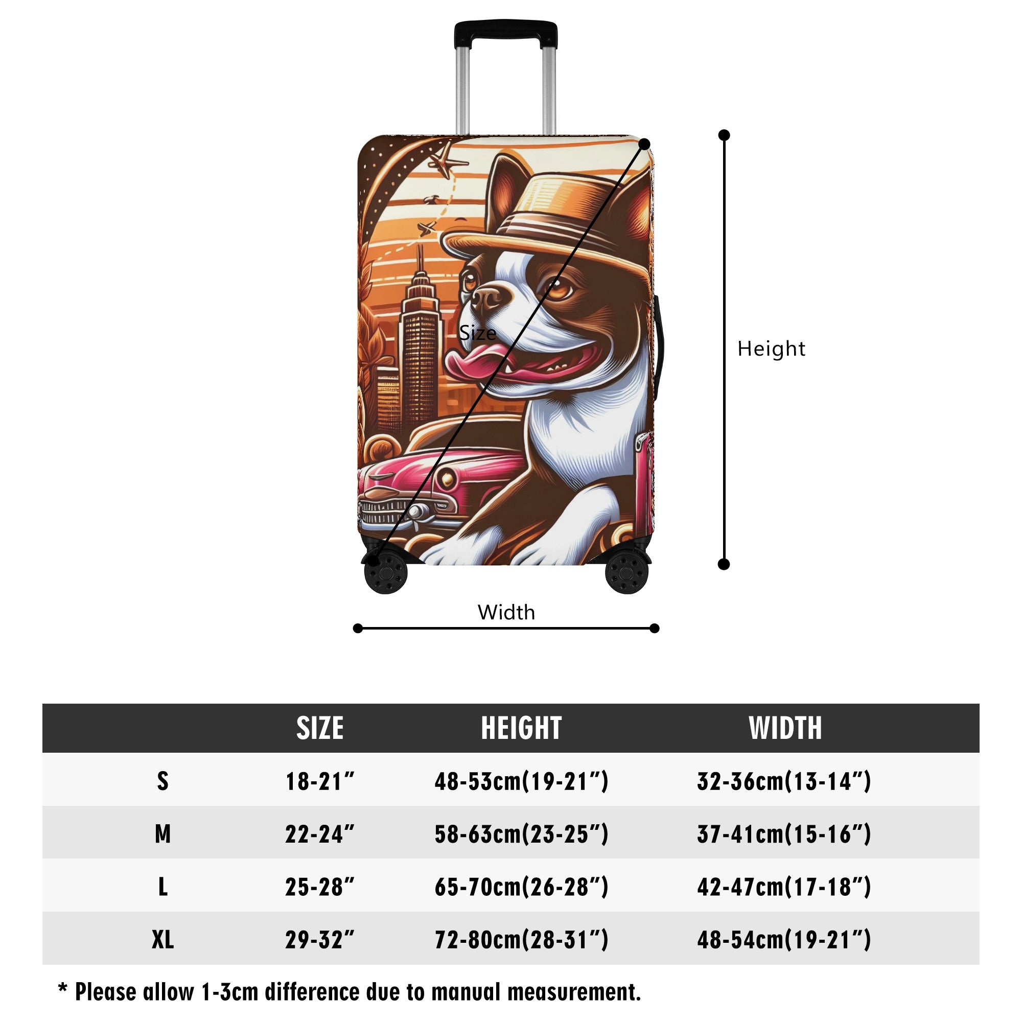 Pixie - Luggage Cover for Boston Terrier lovers
