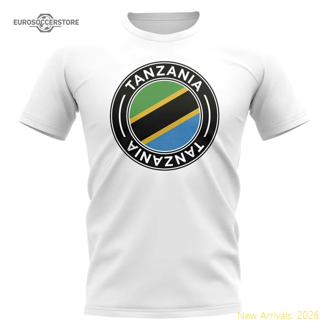 Excellent Tanzania Football Badge T-shirt (white) - Official Design