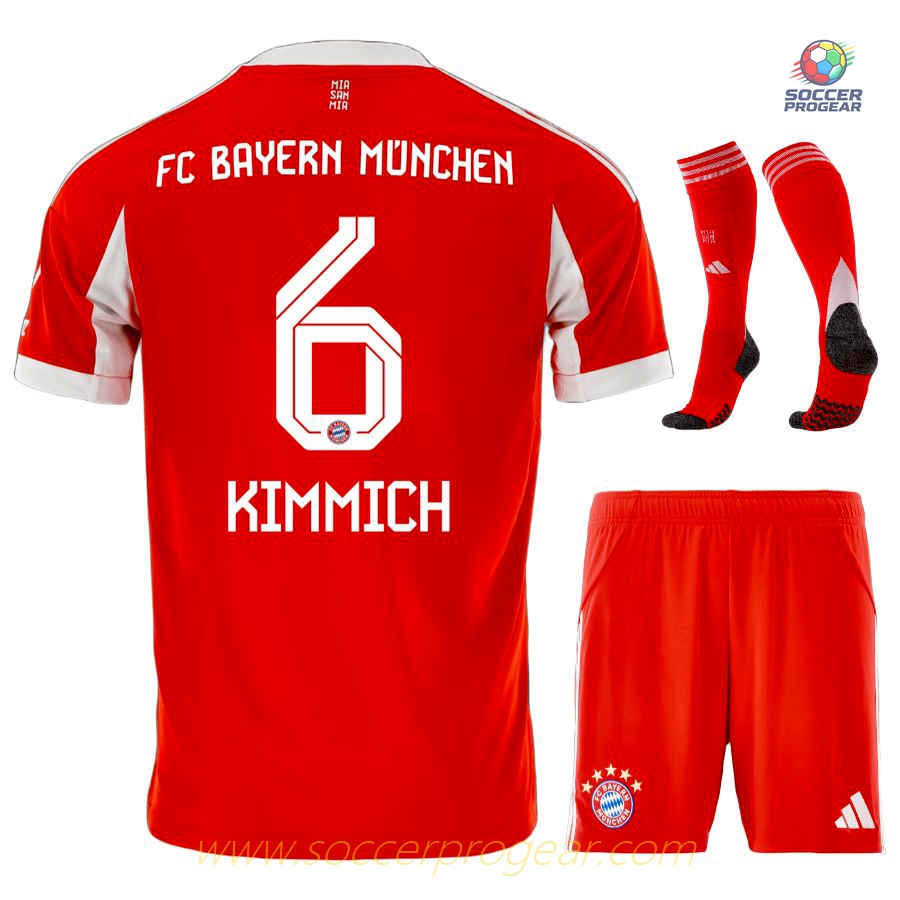 Bayern Munich Youthren's Home Soccer Football Kit Team Jersey 2025-2026 Season Kimmich