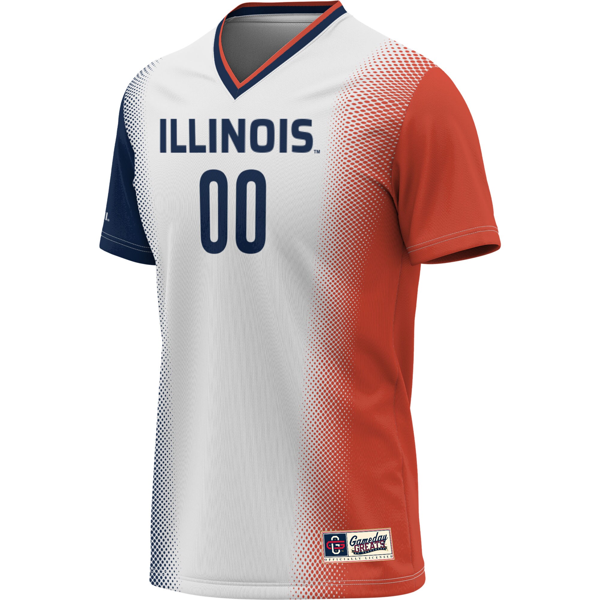 [LK] Illinois Fighting Illini GameDay Greats Unisex Pick-A-Player NIL Lightweight Soccer Jersey - White