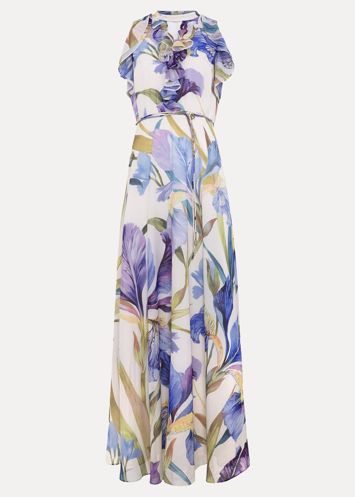 Rachel Printed Textured Maxi Dress