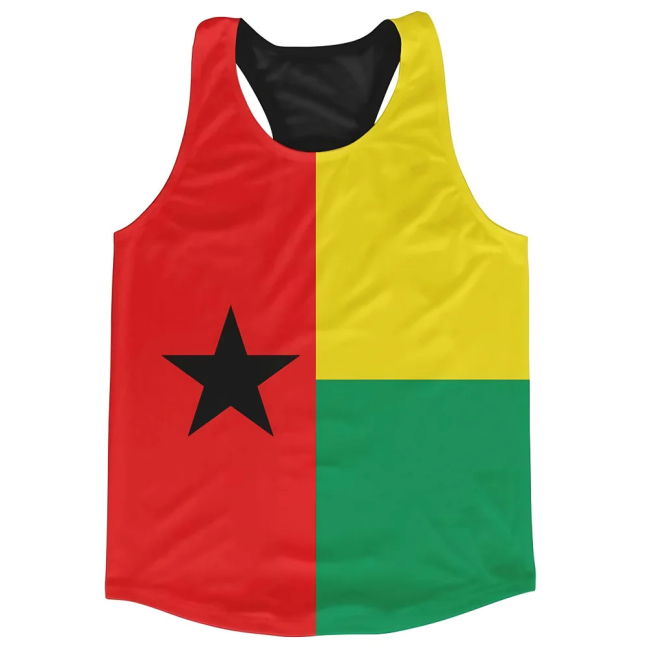 Aero-Dynamic Guinea Bissau Flag Running Vest Championship
