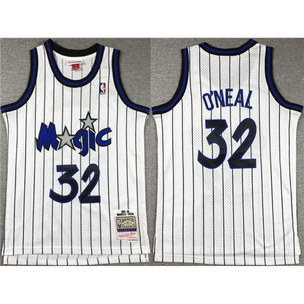 Collector's Item Official Men's Magic #32 Shaquille White Basketball Jersey