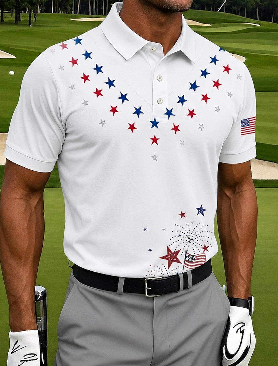 Independence Day Men's American US Flag Patriotic Fourth of July Shirt Summer Shirt Button Up Shirt Short Sleeve Fashion Casual Holiday Summer Spring Turndown 3D Print