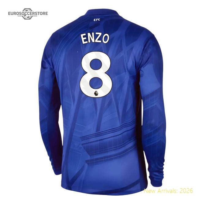 Authentic 2025-2026 Chelsea Home Long Sleeve Shirt (enzo 8) - Premium