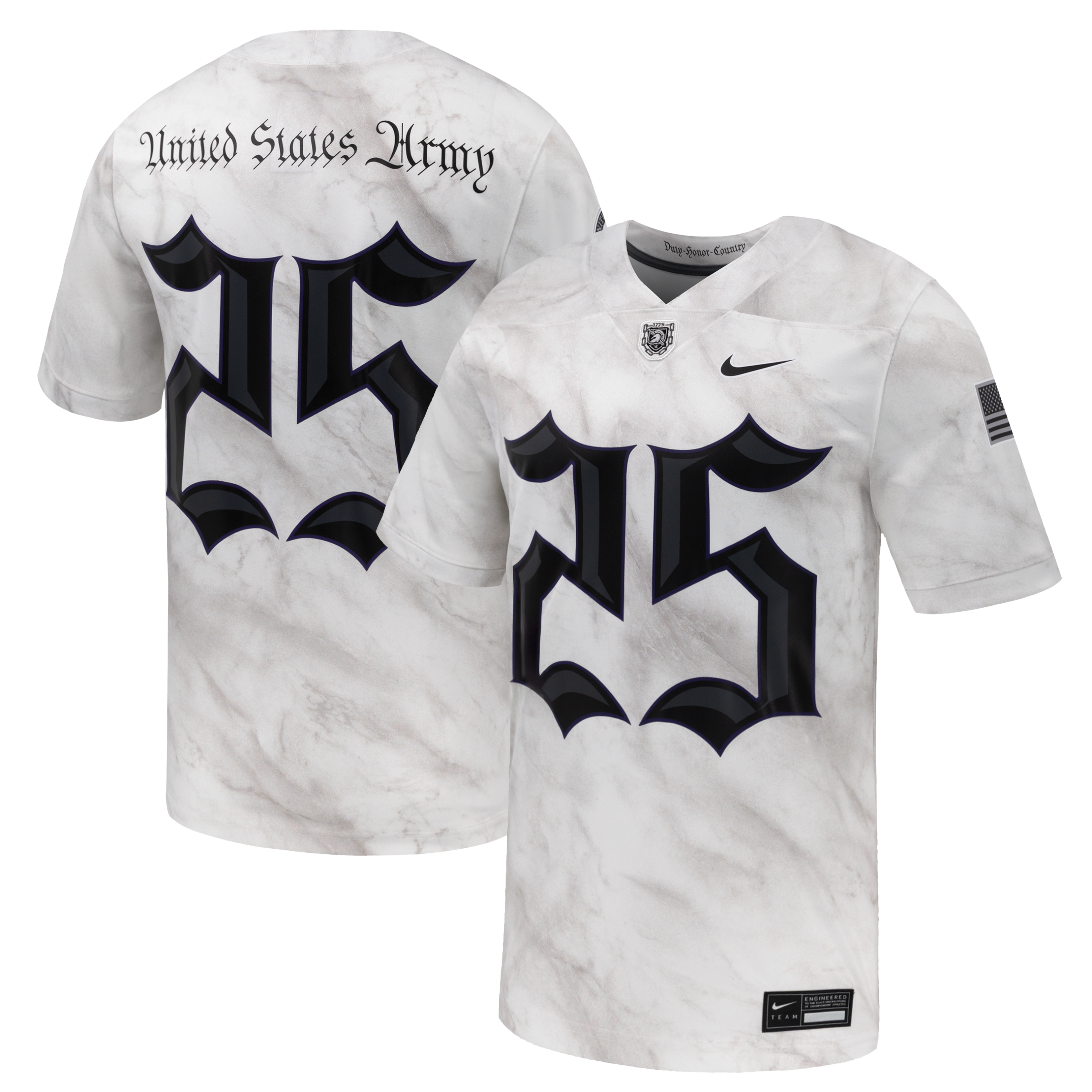 #25 Army Black Knights Army 250 Collection Game 2026 Season Football Jersey - White