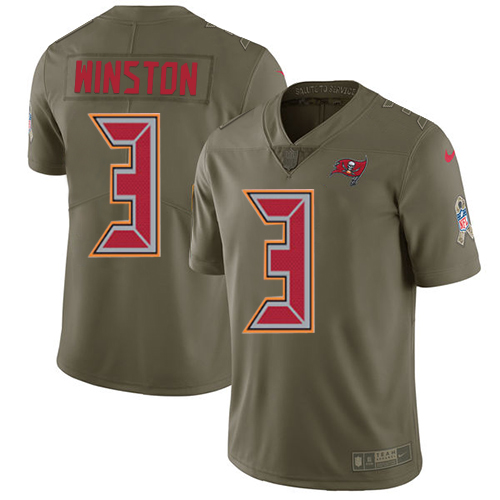 NFL T B Buccaneers #3 Jameis Winston Team Color Limited-v8