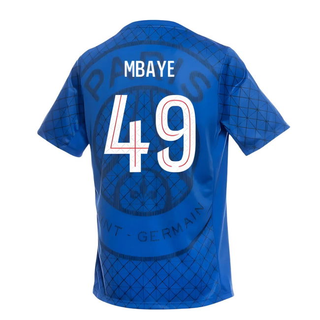 PSG Club Team Rare Piece Home Rare Jersey (Mbaye 49)