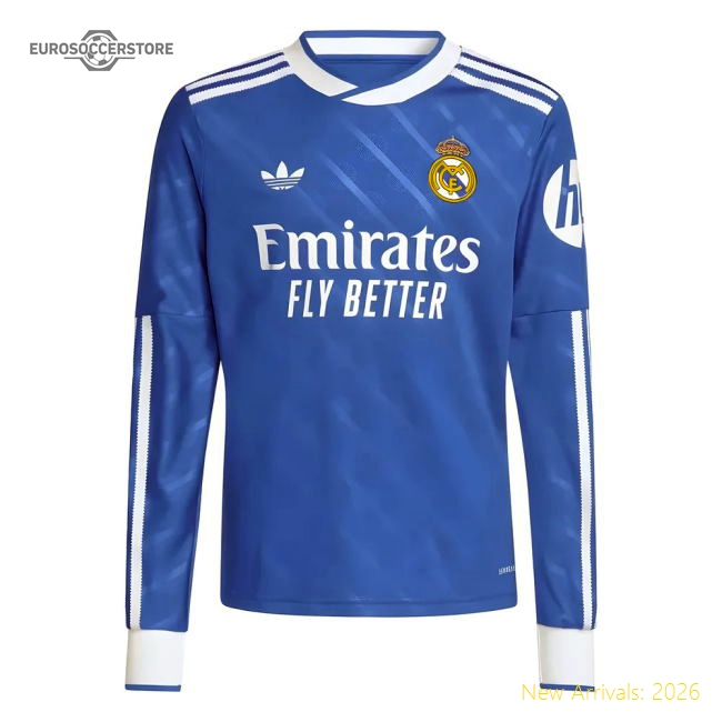 Best-Selling 2025-2026 Real Madrid Long Sleeve Third Shirt (Kids)