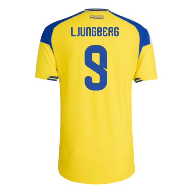 Game Replica Sweden Home Fan Shirt (Adults) (Ljungberg 9)