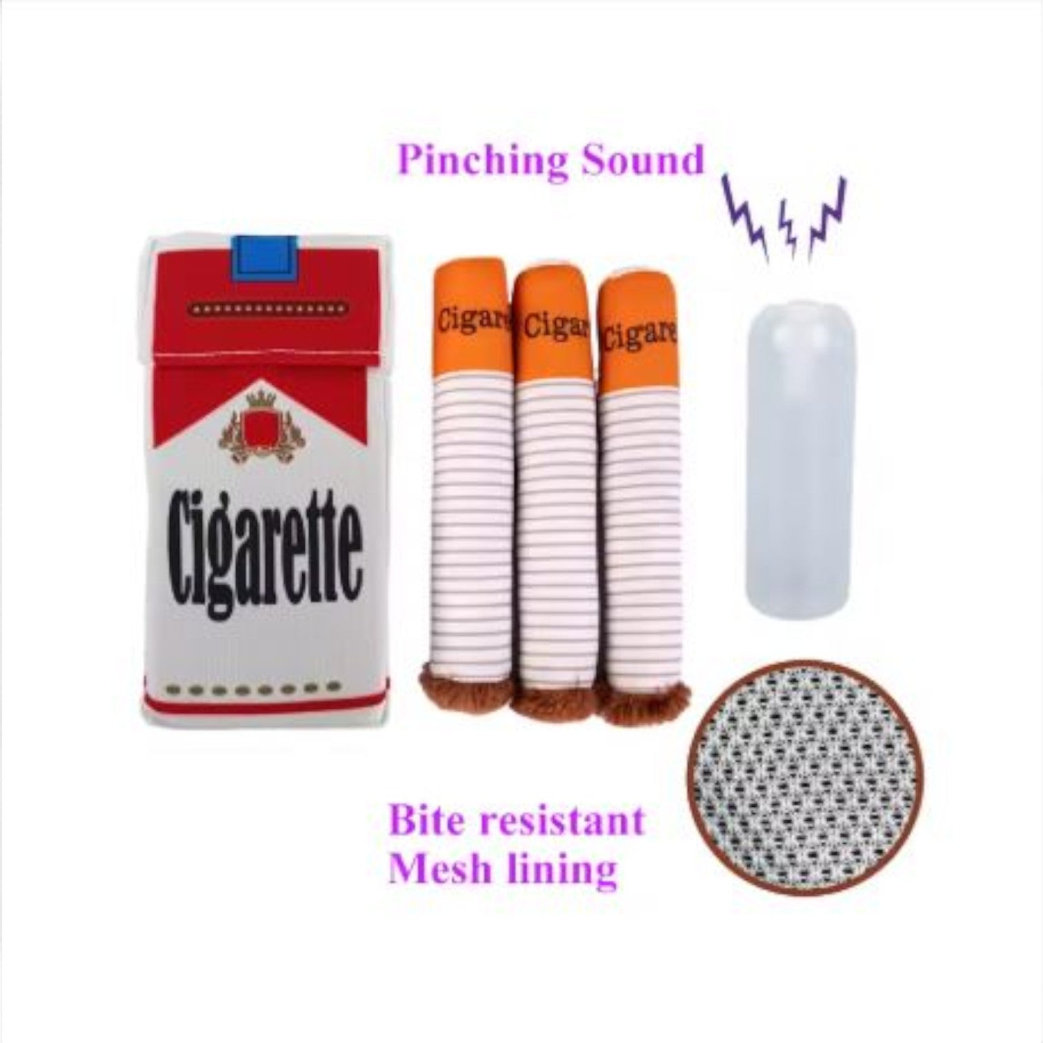 Secure-Fit Snuffie Frenchie Artificial Cigarette And Pipe Toy – Funny...