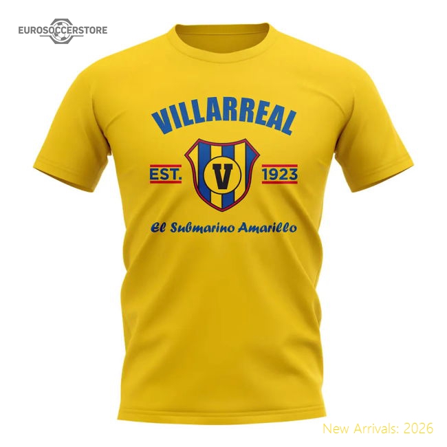 Premium-grade Villarreal Established Football T-shirt (yellow)