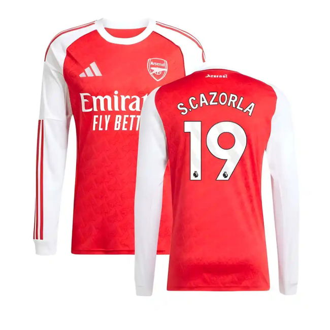 Licensed Arsenal Arsenal Long Sleeve Home Shirt S Cazorla #19 Top ...
