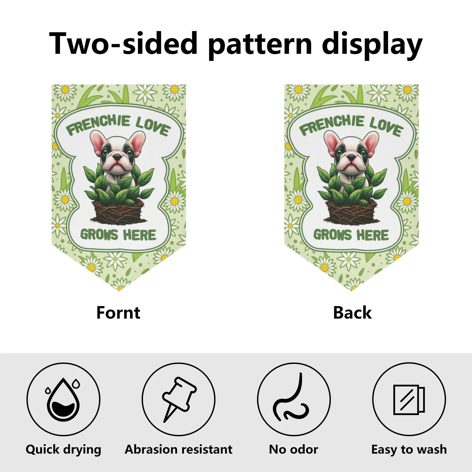 French Bulldog Rocco Garden Flag Banner Useful Frenchie Gear