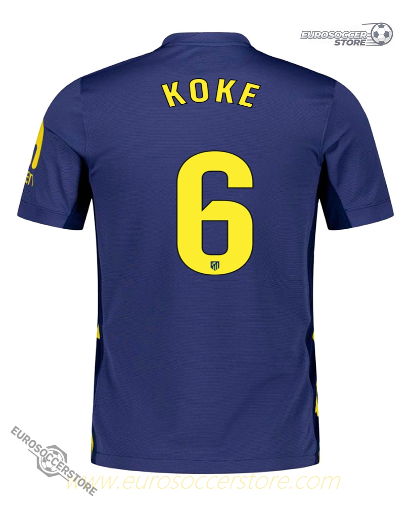 Atletico Madrid 25-26 Season Away Jersey Featuring KOKE #6