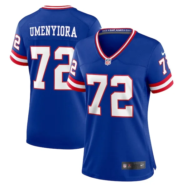 None Osi Umenyiora Game Jersey - Royal | NFL Player Jersey | NFL Footb