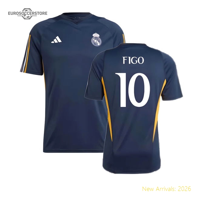 High-Quality 2023-2024 Real Madrid Training Shirt (Legend Ink) (Figo