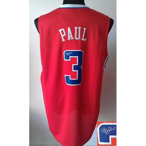 Red Chris Paul #3 Clippers Jersey - Mesh Fabric Game Day Wear