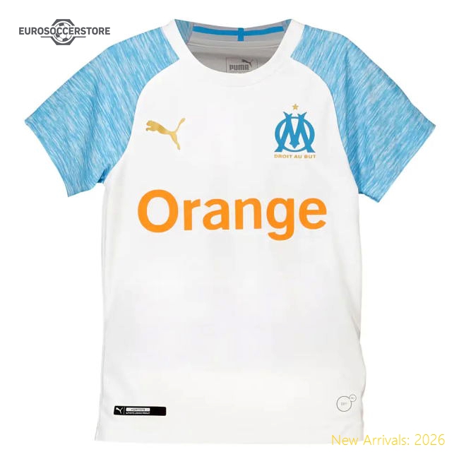 2018-2019 Olympique Marseille Home Little Boys Mini Kit