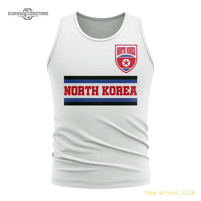 High-quality North Korea Core Football Country Sleeveless Tee (white)