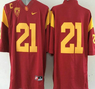 Men's None Red 2015 official None #21 home jersey Jersey game jersey
