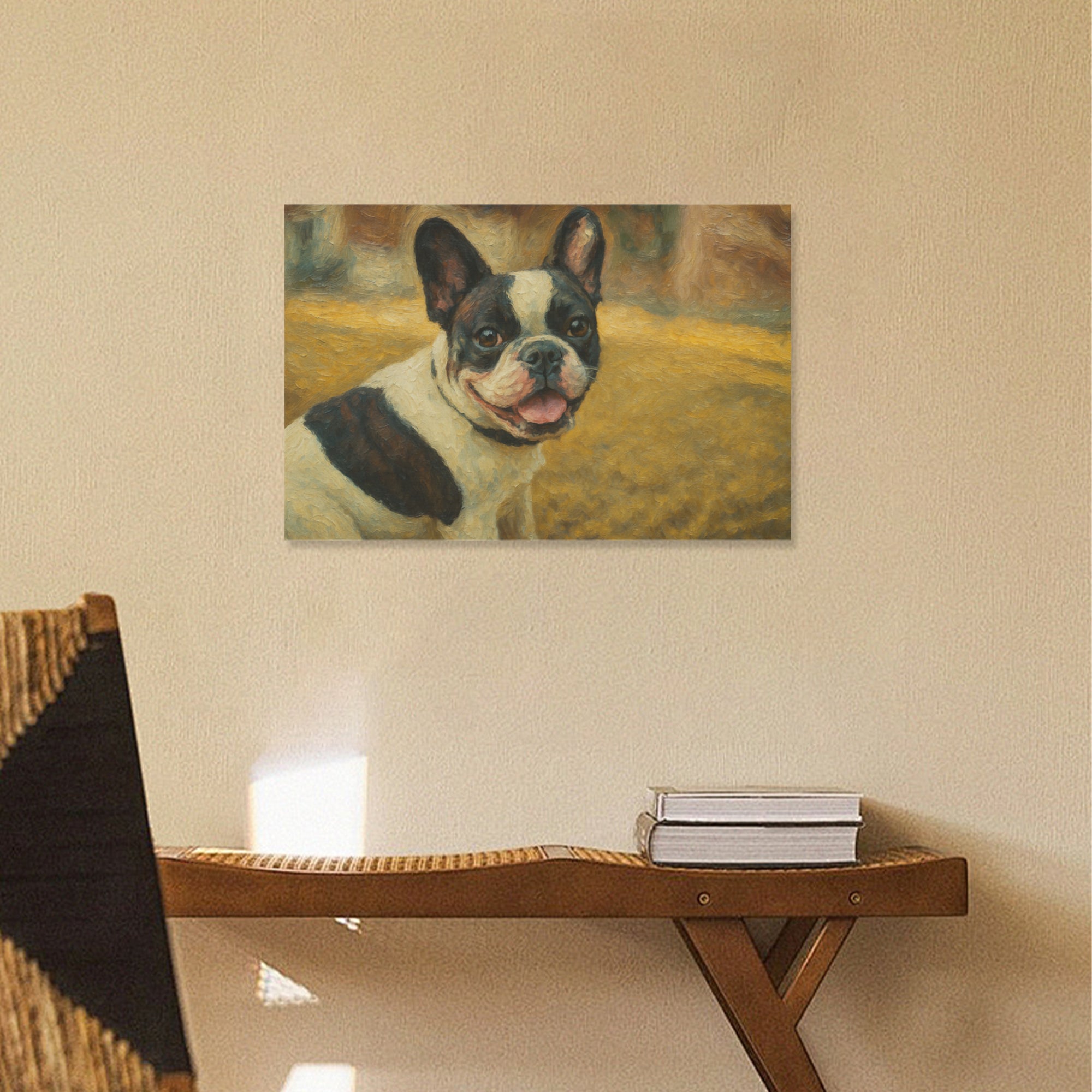Culture-Inspired Michelle - Personalized Adorable Frenchie Canvas Wal...