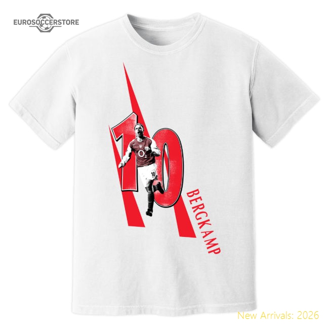 Arsenal Dennis Bergkamp Premier League Fan Favourite T-Shirt (White)