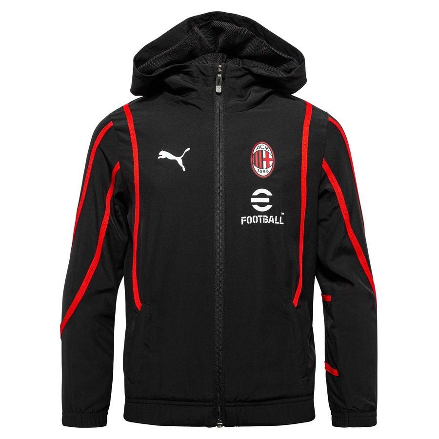 Milan Travel Jacket Pre Match Woven Anthem Puma Jet Black/for All Time