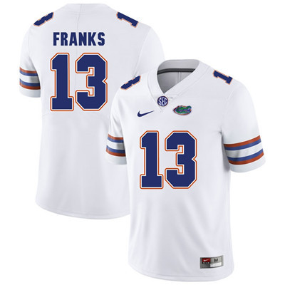 Men's None Feleipe Franks #13 official White 2024 away jersey Jersey