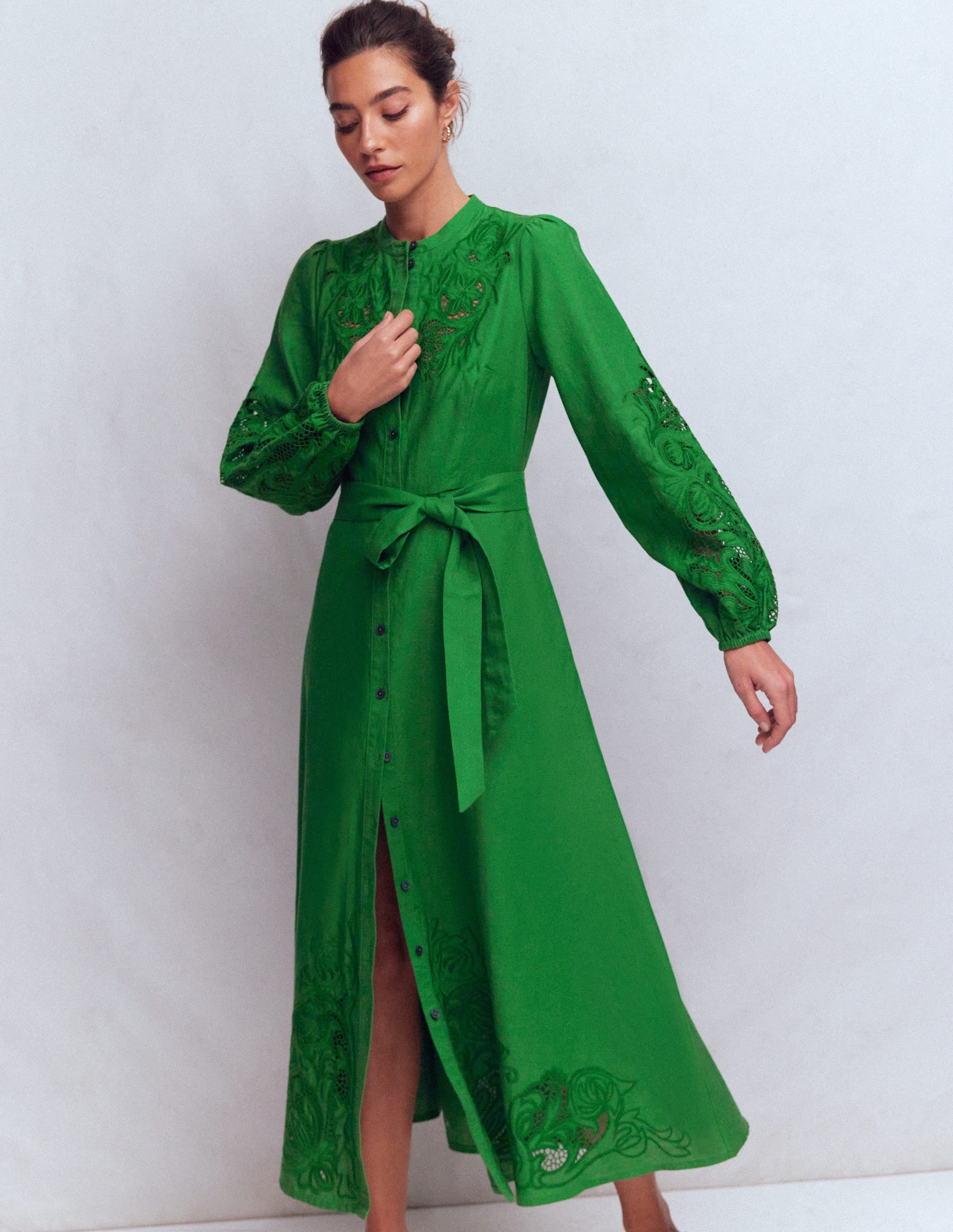 Mae Linen Blend Shirt Dress