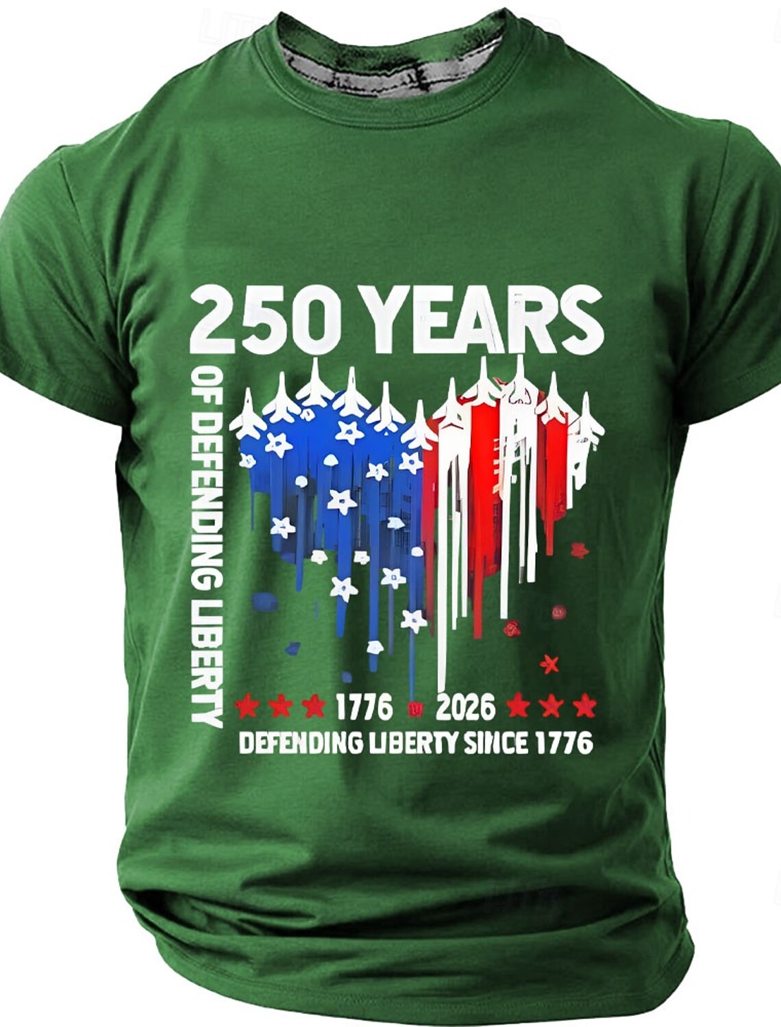 4th of July 2026 250th Men's Solid Color American US Flag T Shirt Short Sleeve T shirt 3D Print Crew Neck Shirt Vintage Retro Patriotic Daily Festival Blue Black Burgundy Summer Spring Clothing