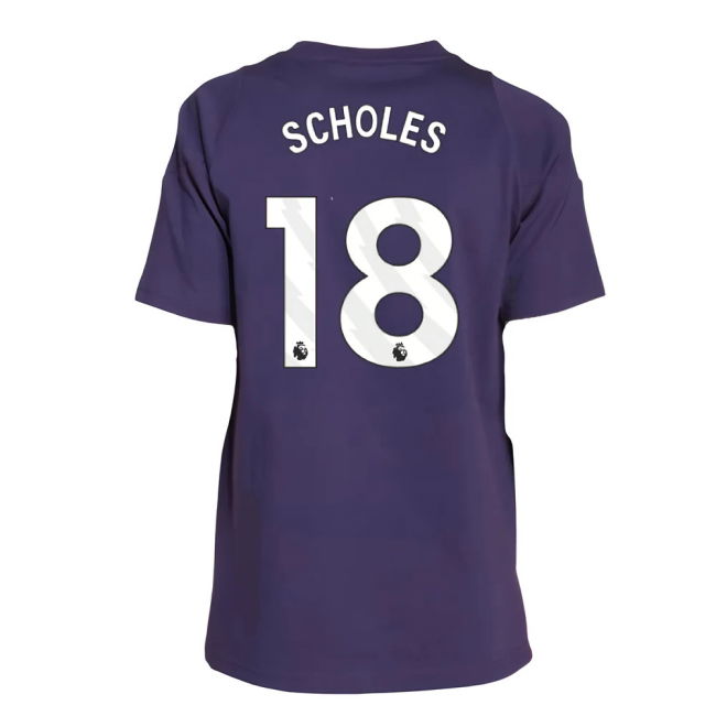2025-2026 Man Utd Training Tee (Aurora Plum) - Kids (Scholes 18)