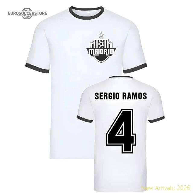 Premium Sergio Ramos Madrid Ringer Tee (white) - Unique Style