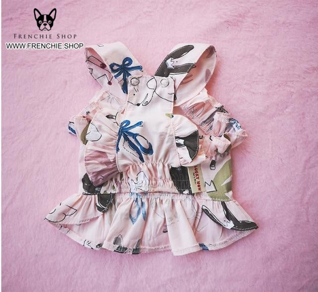 - Comfortable Skirt French Bulldog Summer Dress (w315) For Frenchie Pups