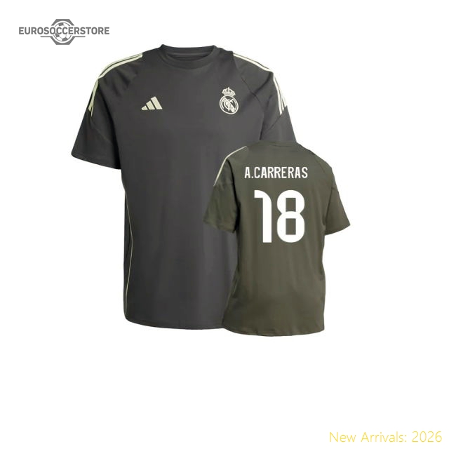 Supporter 2025-2026 Real Madrid Training Tee (Utility Grey) (A.Carreras