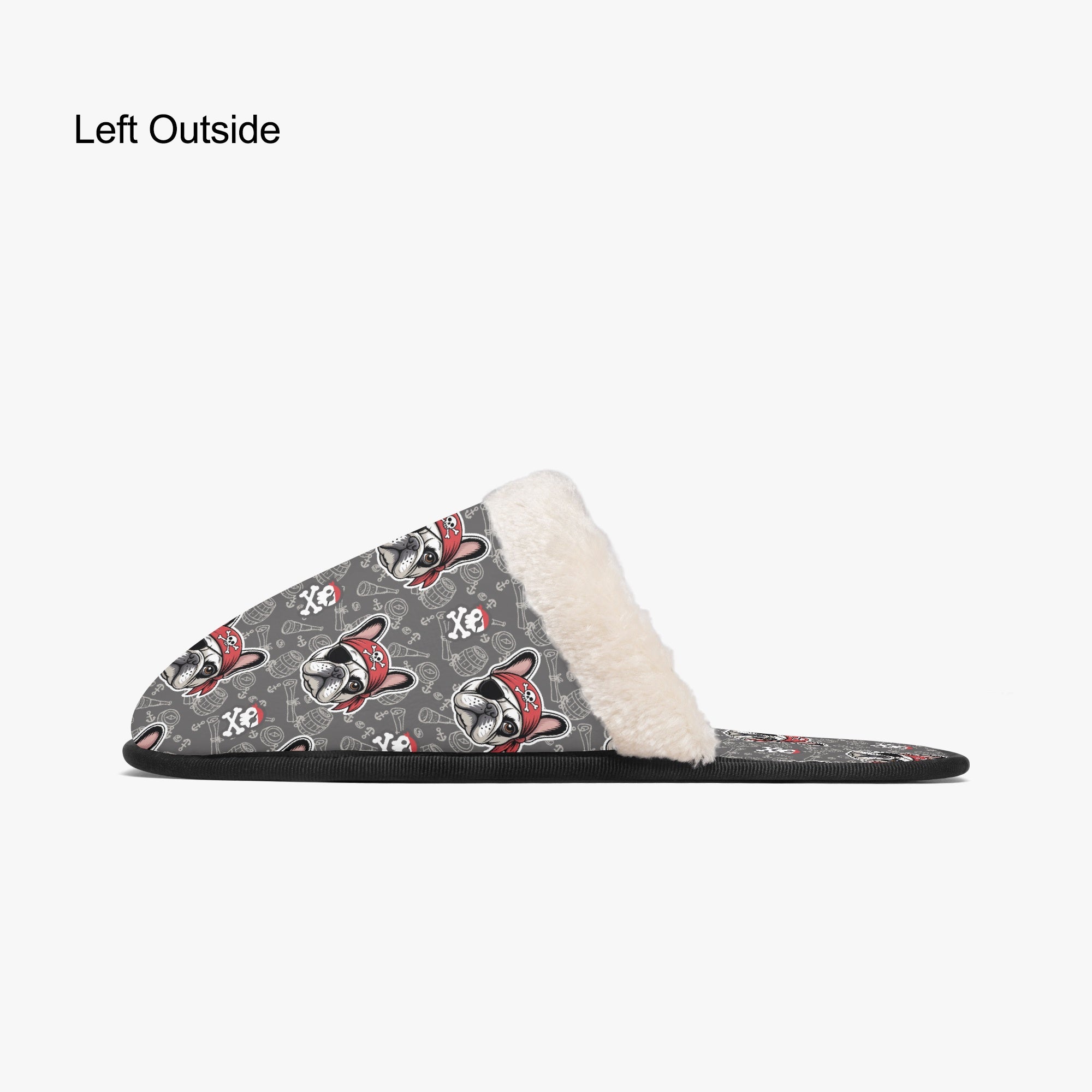 Frenchie-Fan Pancake - Cozy Winter Slippers for Pet Enthusiasts