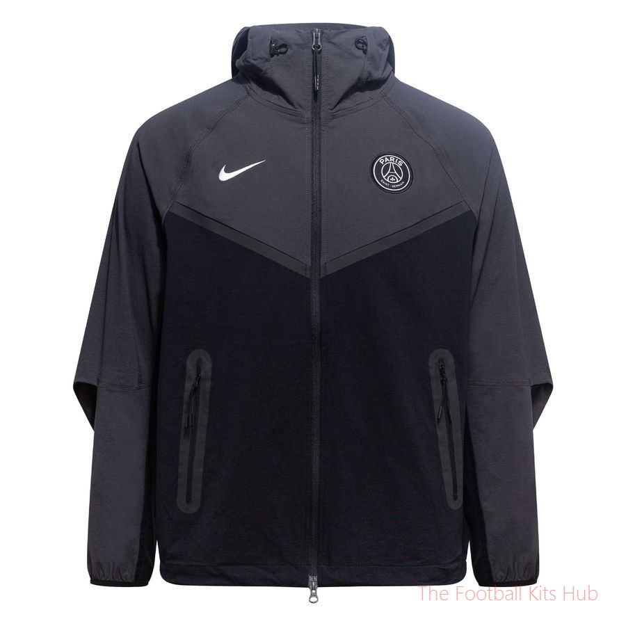 Paris Saint Germain Jacket NSW Tech Woven FZ - Black/Anthracite Kids