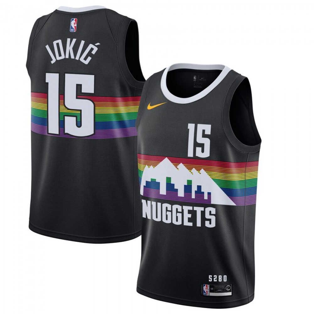Official Nikola Jokic15 Denver Nuggets Black Jersey - City Edition