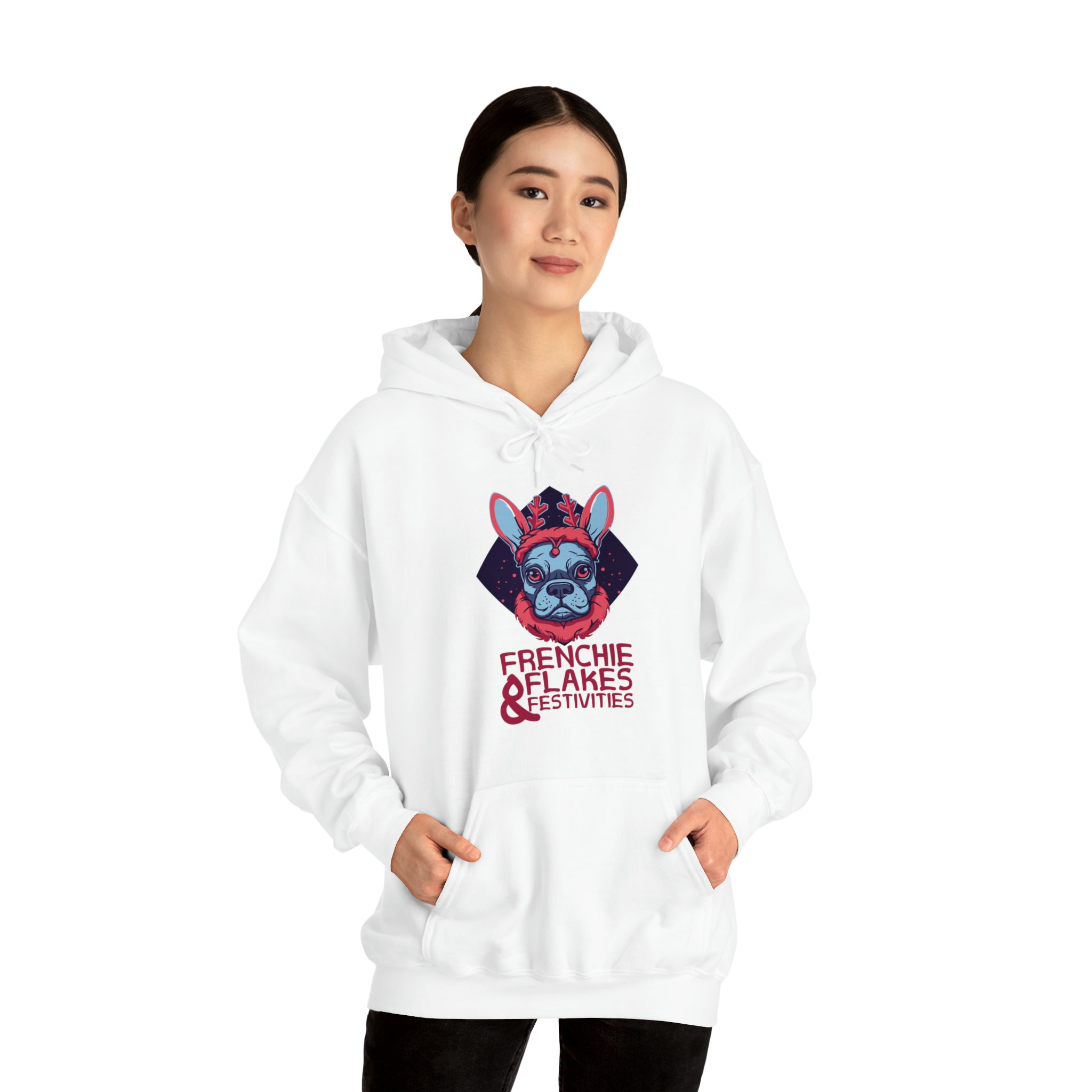 Casual Frenchie & Flakes Unisex Hoodie Frenchie Themed Wear
