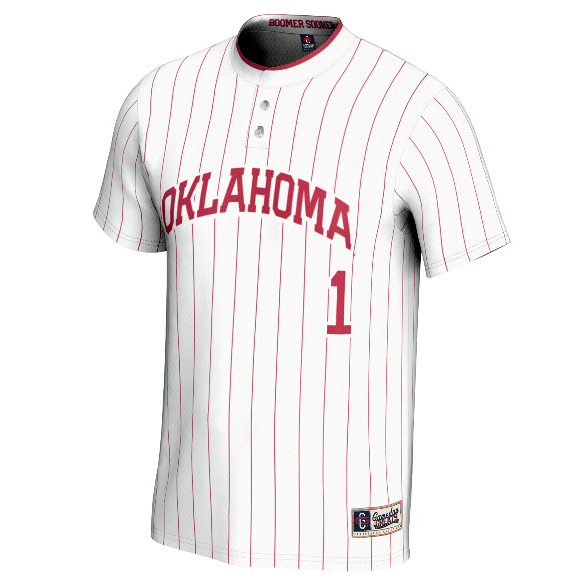 [NJP] Oklahoma Sooners GameDay Greats Unisex Lightweight Softball Jersey - White