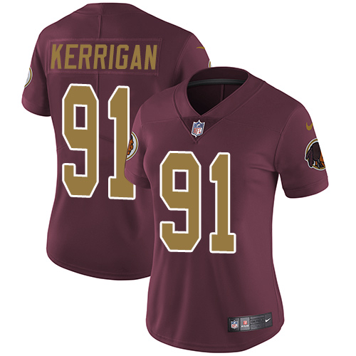 NFL W R Redskins #91 Ryan Kerrigan Red Limited Jersey - Authentic Q...