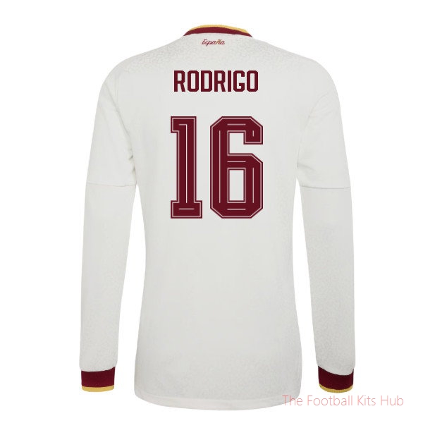 2026-2027 Spain Authentic Long Sleeves Away Shirt (Rodrigo 16)