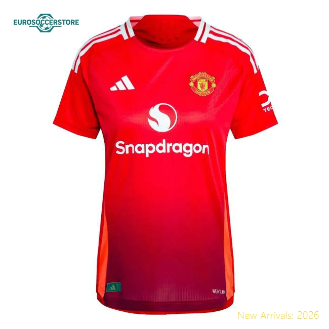 2024-2025 Man Utd Home Fan Version Womens 2025 Man Shirt Soccer Wear