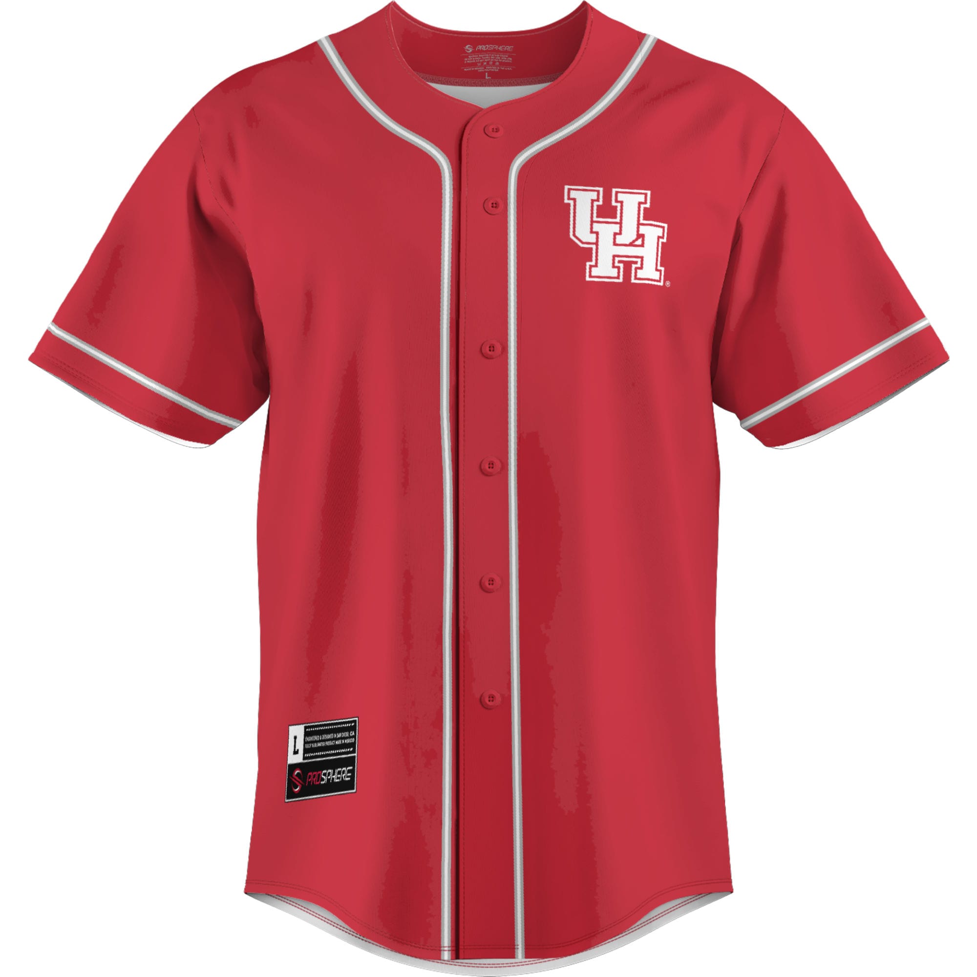 [DDG] Houston Cougars GameDay Greats Lightweight Baseball Jersey - Red