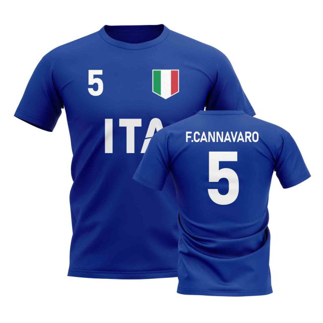 Fabio Cannavaro Country Code Hero T-Shirt (Blue) Premium