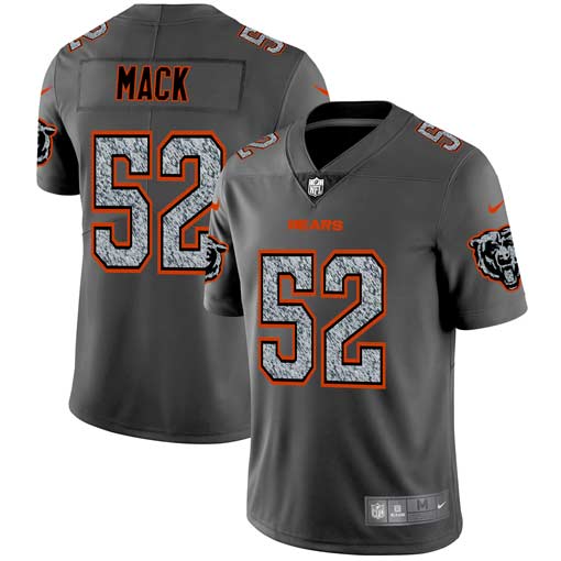 NFL CHI Bears #52 Khalil Mack Gray Fashion Jersey - Authentic Quality